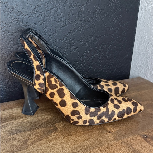 Vionic Leopard Print Slingback Heels Size 8 - Picture 2 of 5